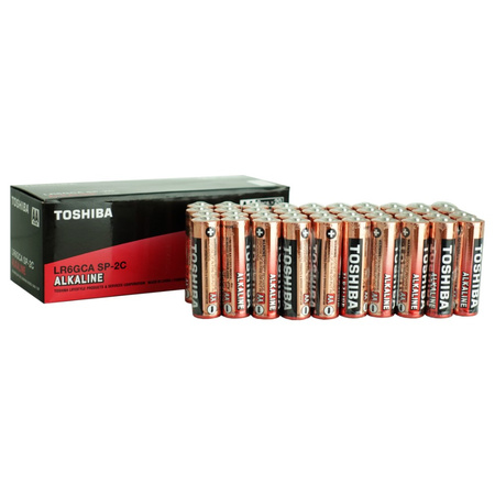 40 x alkaline Batterien AA LR6 1,5V R6 TOSHIBA T00159941