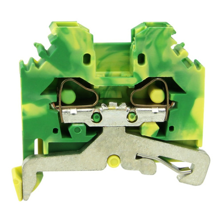 Schutzleiterklemme 4mm2 PE 2-Leiter 1P grün-gelb Durchgangsklemme UL/KEMA WAGO 281-107