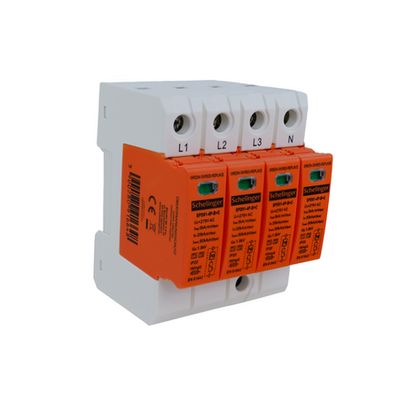 Überspannungsschutz 1P 5kA(10/350) KLASSE T1+T2 (B+C) SCHELINGER A51-SPD01-4P-B+C