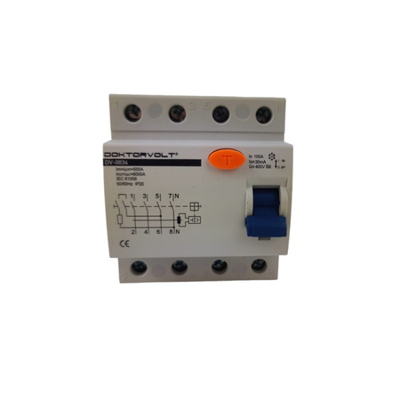 Doktorvolt Fehlerstromschutzschalter Typ A 30mA 100A 4P RCD DV-0836