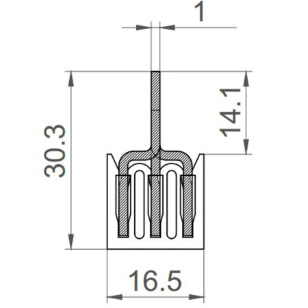 Phasenschiene 3P Gabel 12-polig 10mm² PS/G Schiene Sammelschiene 63A DV-6282-PSG