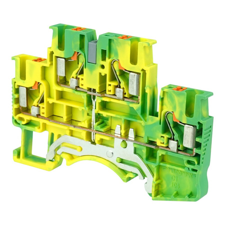 Reihenklemme 2.5mm2 4 Leiter Doppelstockklemme Etagenklemme PE DSKK2.5-PE-01P-1C-00