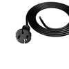 Anschlusskabel 1,5m mit geradem Stecker TYP E 230V 16A 2×1 mm² H05BQ-F PP-21 Schwarz W-98573