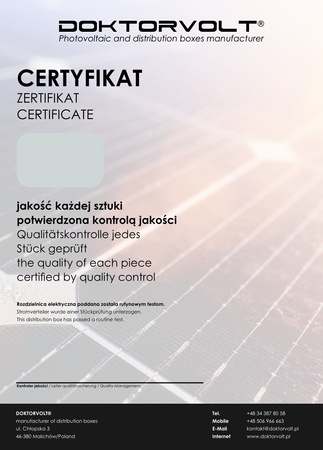 Solar Anschlusskasten PV AC B16A 12-Module Photovoltaik Doktorvolt DV-2384-FOT