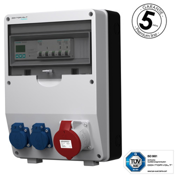 Stromverteiler pTD-S 32A 2x230V 3P Zähler mit SIEMENS und MENNEKES Doktorvolt DV-4791-D