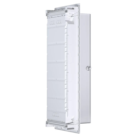 Verteilerschrank Unterputz Sicherunngskasten 5 Reihen 60 Modulen Verteilerkasten Kleinverteiler weiß Hager Volta 5x12 VU60NC