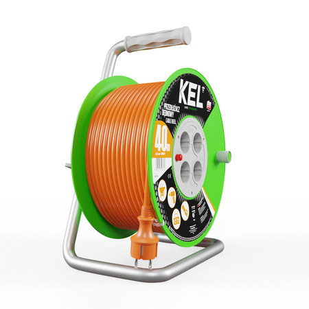 Kabeltrommel 40m 4 Steckdosen 230V 16A Schuko 3680 W W-97541