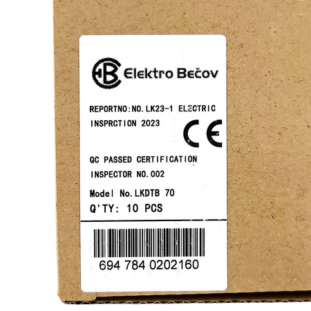 LK DTB 70 Verteilerblock für DIN-Schiene Klemmblöcke Elektro Becov ULK070
