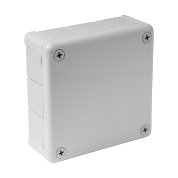 Abzweigkasten Aufputz-Feuchtraum Verbindungsdose Gummi Verschraubung Abzweigdose grau 118x118x46 mmViplast 051-03