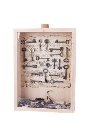 3D Bilderrahmen Tief Zum Befüllen Objektrahmen Echt Holz Box A2 Sparbüchse DV-2094-RD