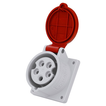 CEE Mennekes 16A 5p 400V IP44 Einbausteckdose gerade Typ Anbausteckdose 1385