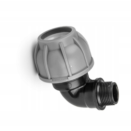 Winkelstück für PE-Rohre 50mm 90° Außengewinde 2" DSRA10K50M2