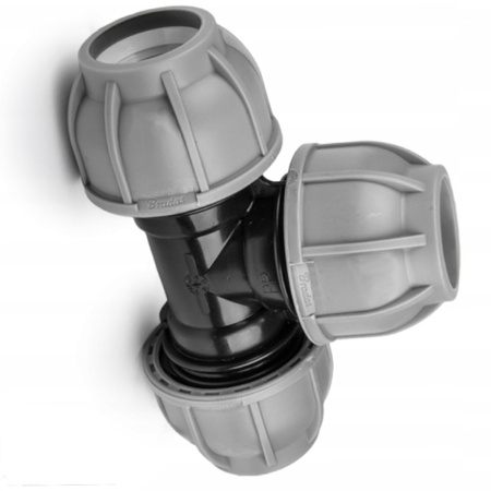 PE-T-Stück für Schlauchrohre verschraubt 50mm DSRA10T50