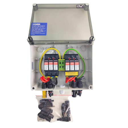 Solar Anschlusskasten PV DC 1000V T1 T2 2 Strings Doktorvolt DV-1444-FOT