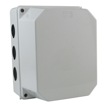 Abzweigkasten 240x190x170 mm 12 Dichtmembranen Aufputz Abzweigdose Verbindungsdose Industriegehäuse IP66 M-L 010.PG.CA.G