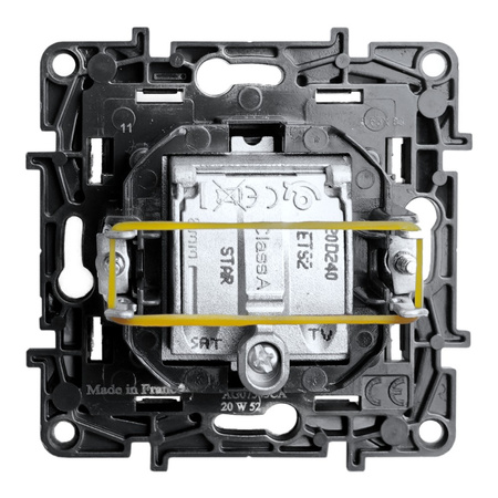 Endsteckdose TV-SAT schwarz 1,5 dB Niloe Step 863583