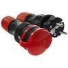Anschlussset mit Stecker WT-54 und Kupplung GN-44 250V Schuko schwarz-rot W-98862