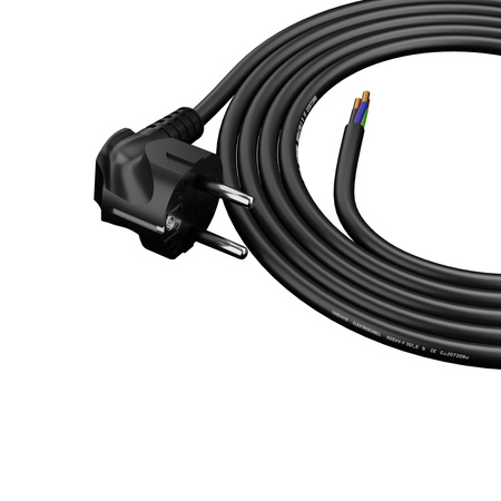 Anschlusskabel 1,8m mit Winkelstecker Uni-Schuko 250V 16A 3x1,5 mm² OMY PP-50 Schwarz W-98206