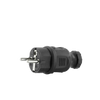 Hermetische Stecker 230V 2P+E IP44 16A schwarz Typ E gerade W-89999