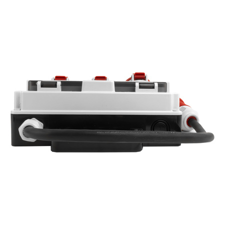 Baustromverteiler 2x16A 32A CEE 4x230V Mobilverteiler mit Griff und Kabel mit 32A CEE-Stecker Stromverteiler Doktorvolt DV-1437-F