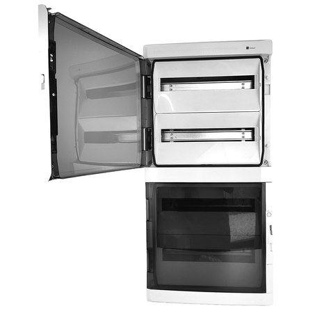 Aufputz Verteilerkasten HIGHT IP65 72 Module transparente Tür Marlanvil 4x18 940.72