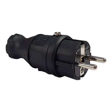 Uni Schuko Gummi Stecker 16A 230V IP44 XBS MXG-19