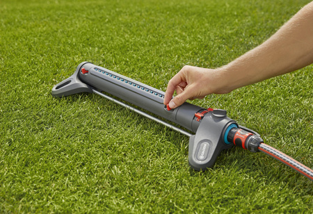 Gardena Viereckregner Aquazoom L Rasensprenger Fläche bis 350 m² Metallfilter Sprinkler 18714-20