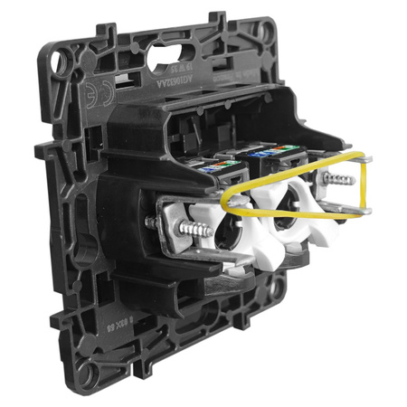 Computersteckdose 2xRJ45 CAT5e FTP schwarz Niloe Step 863558
