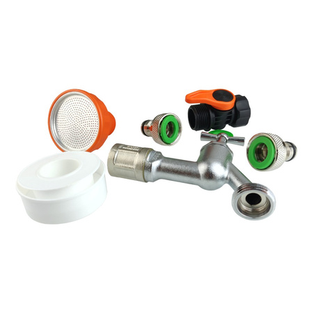 Gartendusche Garten-Set: Brause, Wasserhahn, Schlauchhalter Bradas AG8301