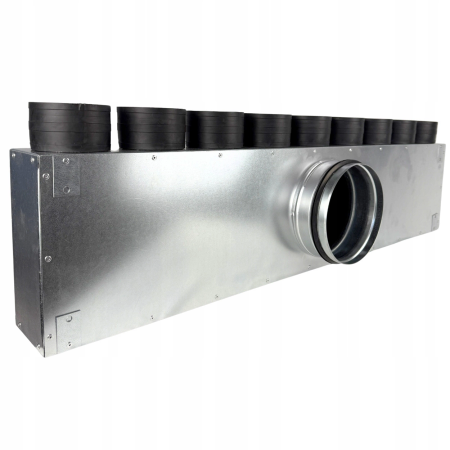 Lüftungsverteiler Verteilerkasten 9x75 Ø160 Wohnraumlüftung Luftverteiler E-KRR-9X75/160-OC (0+9+0)