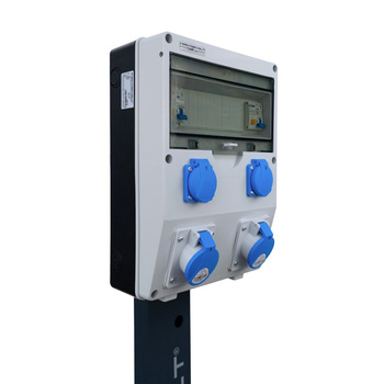 Campingverteiler Campingsäule auf Ständer TD-CAMP FI/LS 2x16A/3P 2x230V DV-1703-D