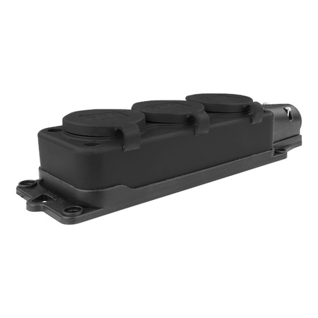 Steckdosenleiste Mehrfachsteckdose 3-fach Aussen Schuko schwarz 3101-308-0300