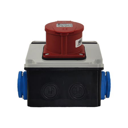 Wandverteiler XS-S 16A 2x230V IP44 Stromverteiler Komplett Verdrahtet Doktorvolt DV-2144-F