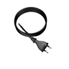 Anschlusskabel 3,8m mit geradem Stecker TYP E 230V 16A 2×1,5 mm² H07BQ-F PP-21 Schwarz W-98548