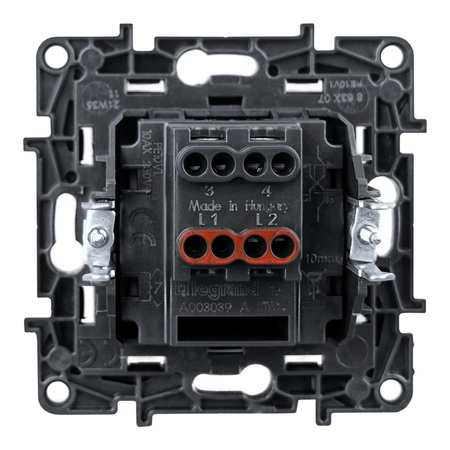 Kreuzschalter 10 AX Schalter schwarz Niloe Step 863507