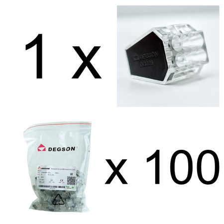 Dosenklemme 8x0.5-2.5 mm² Verbindungsklemme VDE DGN 1 Stück 100 Stück DG228-3.5-08P-1Y