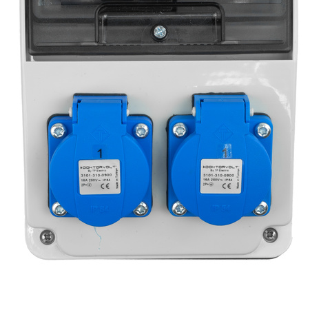 Baustromverteiler Wandverteiler Stromverteiler XS-S/FI 2x230V Siemens Schutz Komplett DV-5527-D