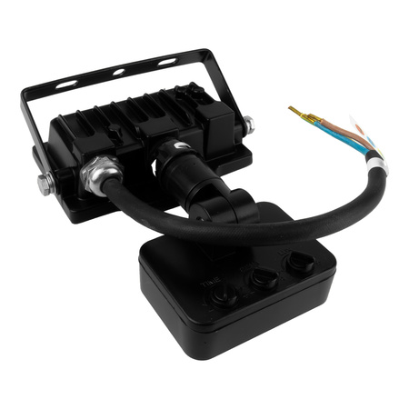 LED Außenstrahler mit Bewegungsmelder 10W GTV Flutlicht schwarz IP65 Außenwandstrahler 1000lm GT-GCR10W-64