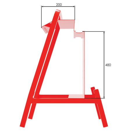 Ständer für TD Stromverteiler Gestell rot Stahlgestell verzinkt Doktorvolt DV-6092-ST