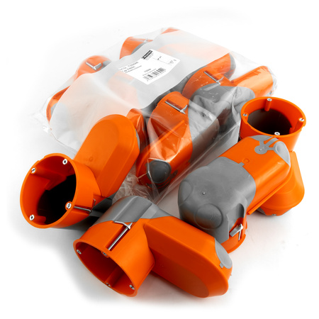 F-tronic Unterputzdose 10 Stück Elektronikdose winddicht Hohlwanddose 68 mm orange VDE 735 E5000