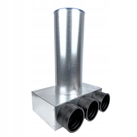 Lüftungsverteiler Verteilerkasten 3x75 Ø125 Wohnraumlüftung Luftverteiler E-KSR-3x75/125-OC