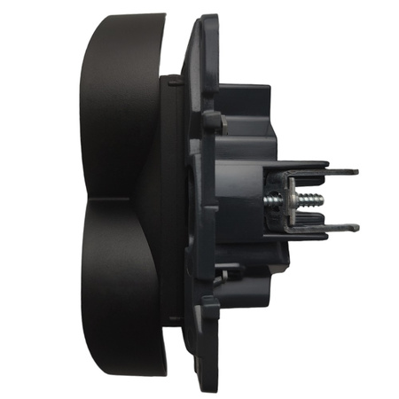 Doppelsteckdose mit Erdung 2x 2P+E franz. System schwarz Niloe Step Legrand 863532