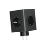 Steckdosenadapter mit 4x 230V Schuko Steckdosen 2x USB-A 1x USB-C Schwarz W-00359