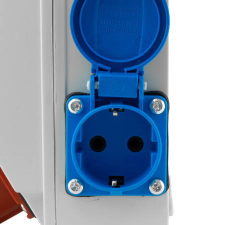 Wandverteiler 16A 2x230V mit Nockenschalter IP44 Stromverteiler Komplett Verdrahtet Doktorvolt DV-5220-D