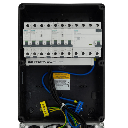 Baustromverteiler 32A 16A CEE 3x230V JUN-S/FI Stromverteiler Wandverteiler Doktorvolt DV-5558-D
