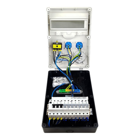 Stromverteiler DV-S/FI 32A 16A 2x230V 0-1 Nockenschalter Baustromverteiler Doktorvolt® DV-1981-D