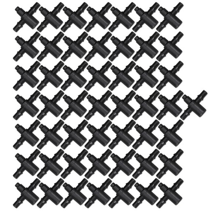 50x 2-Wege Emitter Tropfer Adapter 4mm für 3x5mm Microschlauch Bradas DSK-5133L4-50