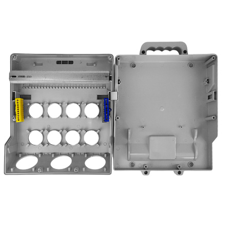 Stromverteiler leeres Gehäuse 1x14 Module mit Handgriff IP44 300x340mm TP Electric 3710-000-0000