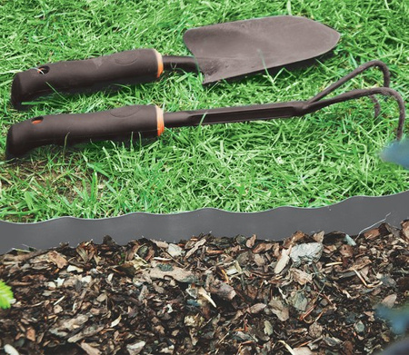 Rasenkante 9mx25cm grau Beetumrandung Mähnkante Beeteinfassung Raseneinfassung Beetbegrenzung OBFGY 0925