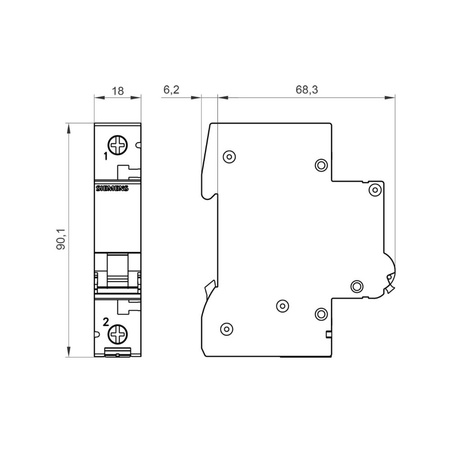 SIEMENS Leitungsschutzschalter C20A 1P 10kA MCB VDE Sicherungsautomat 5SL4120-7